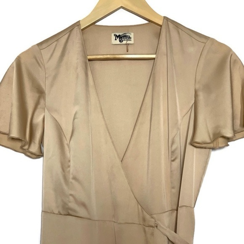 SHOW ME YOUR MUMU Noelle Wrap Maxi Dress in Tan - Picture 2 of 8